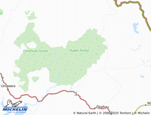 MICHELIN Puketi Forest map - ViaMichelin