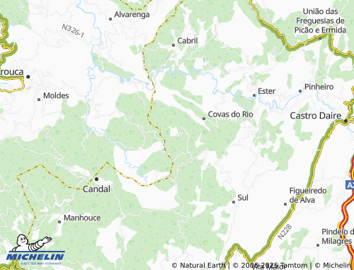 MICHELIN Covas do Monte map - ViaMichelin
