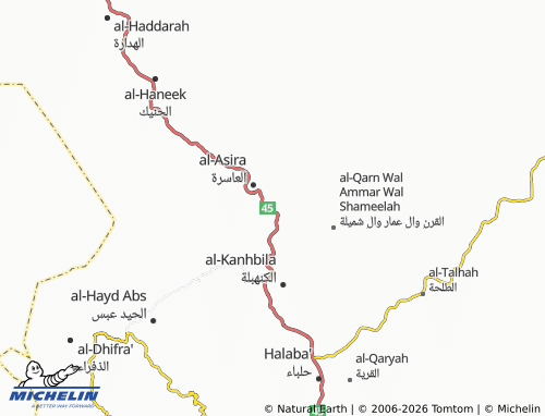 MICHELIN-Landkarte Dhat al-Elab - ViaMichelin