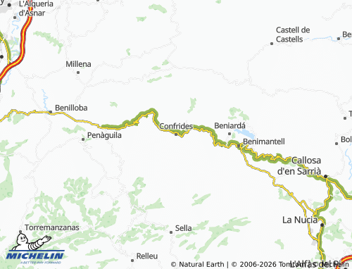 Mappa MICHELIN Confrides - ViaMichelin