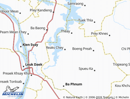 MICHELIN Reaks Chey map - ViaMichelin