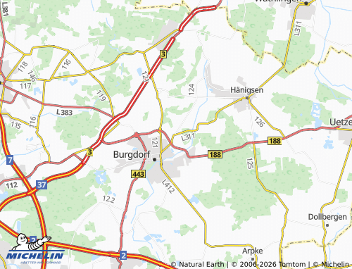 MICHELIN Sorgensen map - ViaMichelin