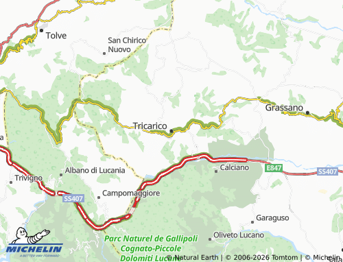 Carte MICHELIN Tricarico - ViaMichelin