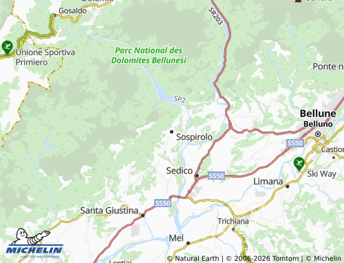 Mappa MICHELIN Sospirolo - ViaMichelin