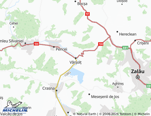 Carte MICHELIN Vârșolț - ViaMichelin