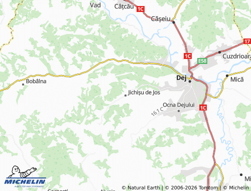Mapa MICHELIN Jichișu de Jos - ViaMichelin
