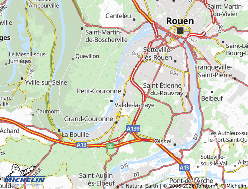MICHELIN Petit-Couronne map - ViaMichelin