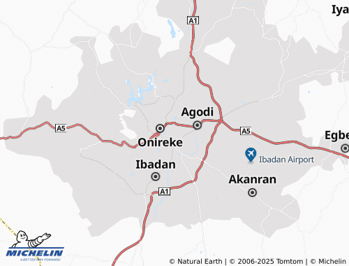 MICHELIN Oke Aremo map - ViaMichelin