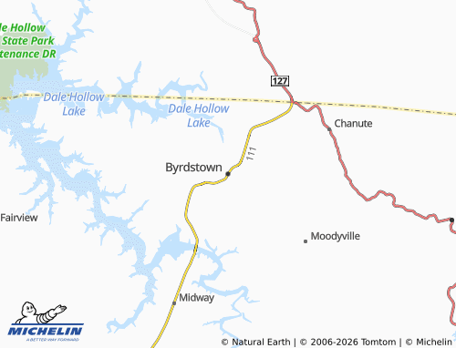 Mapa MICHELIN Byrdstown - ViaMichelin