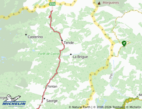 Mappa MICHELIN La Brigue - ViaMichelin