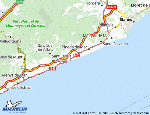 Mappa MICHELIN Calella - ViaMichelin