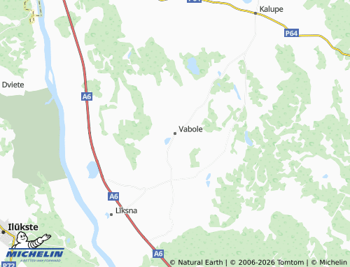 Mapa MICHELIN Vaboles pagasts - ViaMichelin