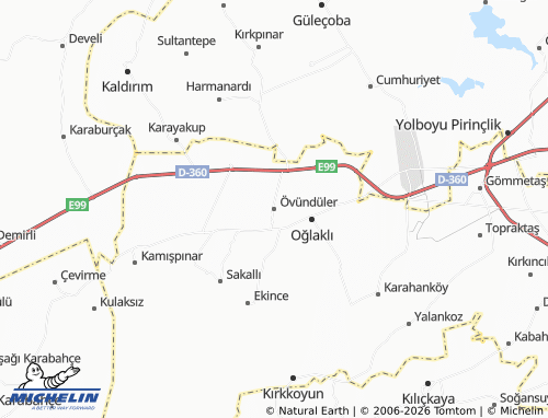 Mapa MICHELIN Övündüler - ViaMichelin