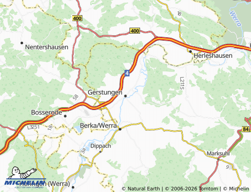 MICHELIN Gerstungen map - ViaMichelin