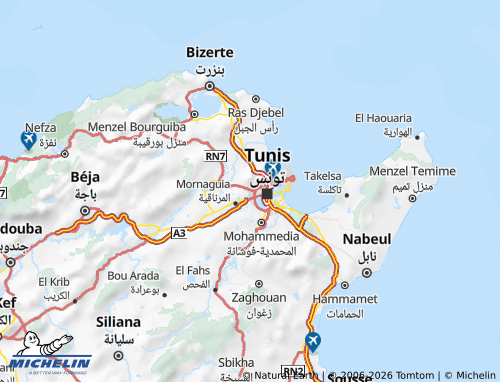 Mappa MICHELIN Mannoubah - ViaMichelin