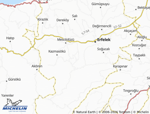 MICHELIN Akçasöğüt map - ViaMichelin