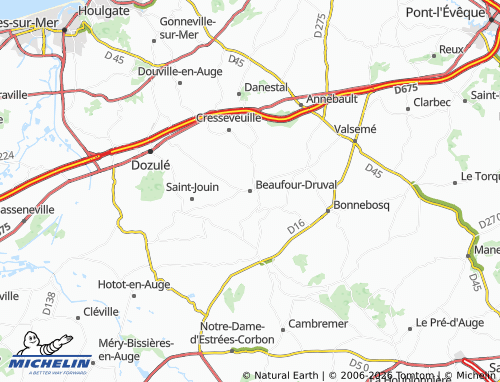MICHELIN Beaufour-Druval map - ViaMichelin