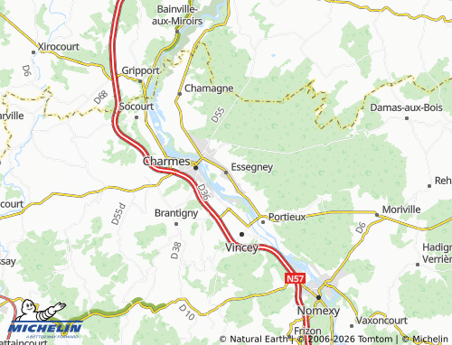 Mappa MICHELIN Essegney - ViaMichelin