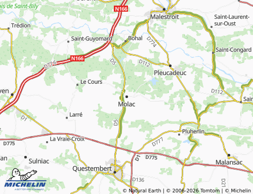 Mapa MICHELIN Molac - ViaMichelin