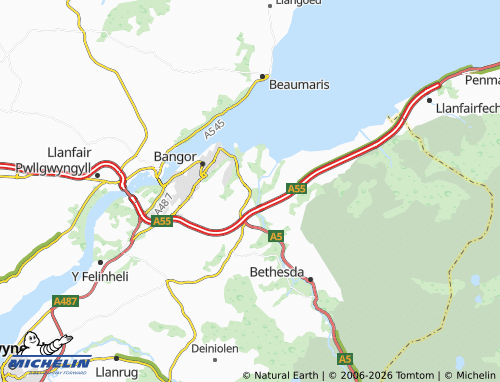 Mappa MICHELIN Llandygai - ViaMichelin