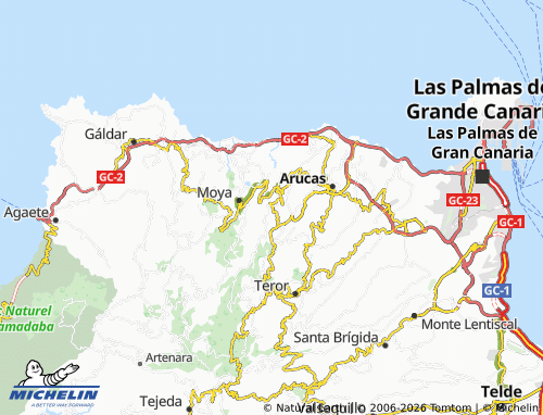 MICHELIN Firgas map - ViaMichelin