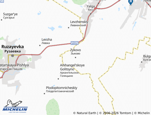 MICHELIN-Landkarte Zykovo - ViaMichelin