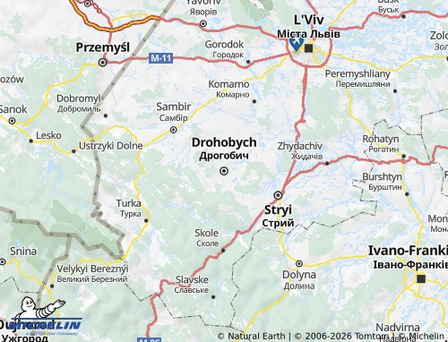 MICHELIN-Landkarte Drohobytskyi raion - ViaMichelin