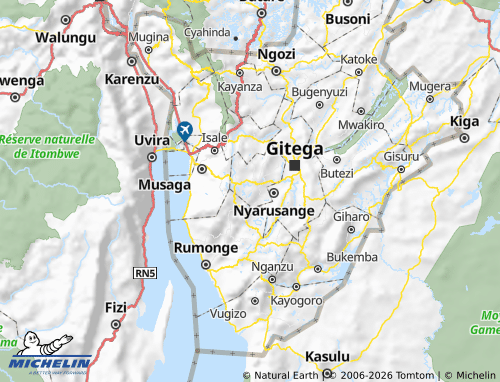 Mappa MICHELIN Gisozi - ViaMichelin