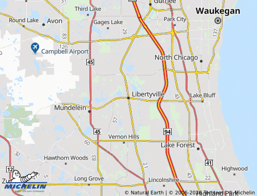 MICHELIN Libertyville map - ViaMichelin
