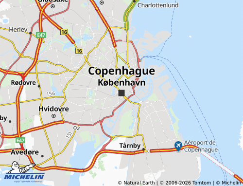 Mappa MICHELIN Copenaghen - ViaMichelin