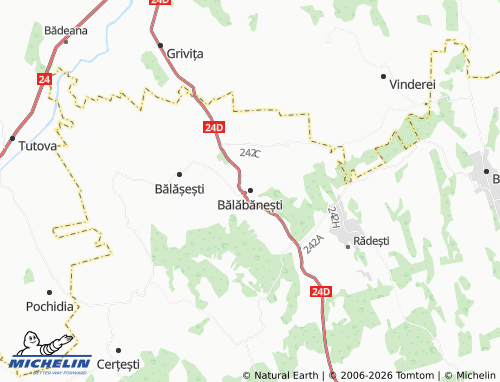 MICHELIN Bălăbănești map - ViaMichelin
