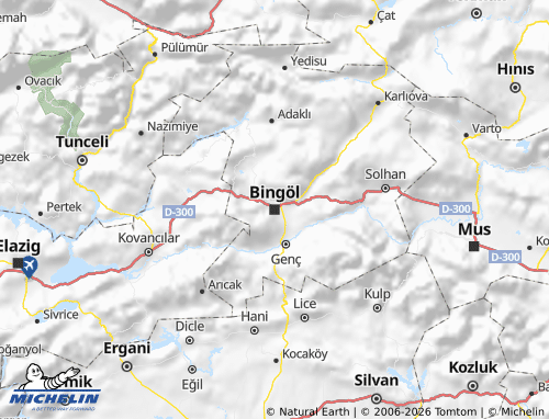 Mapa MICHELIN Bingöl - ViaMichelin