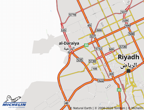 MICHELIN-Landkarte al-Shuhada' - ViaMichelin
