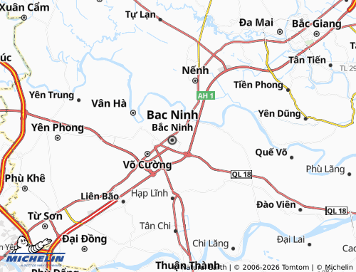 MICHELIN Vũ Ninh map - ViaMichelin
