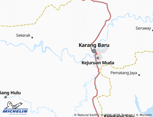 MICHELIN Sekerak Kanan map - ViaMichelin