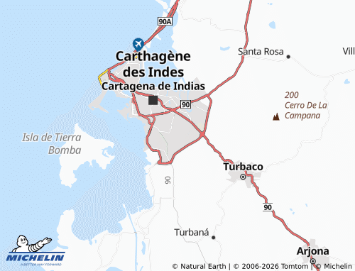 Carte MICHELIN Nueva Jerusalén - ViaMichelin