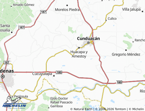 Mapa MICHELIN Cunduacán, El Mote - ViaMichelin
