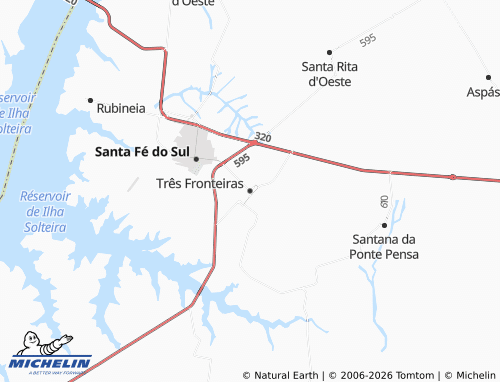Mapa MICHELIN Três Fronteiras - ViaMichelin