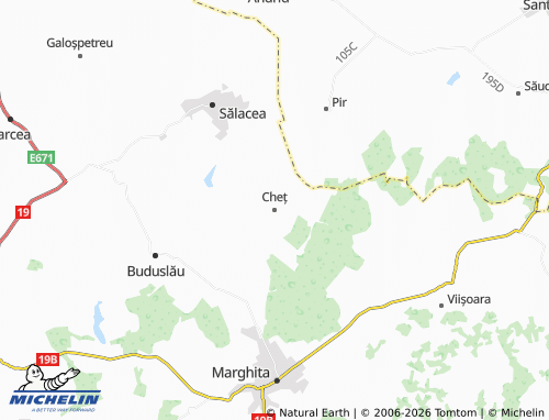 Carte MICHELIN Cheț - ViaMichelin