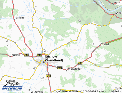 MICHELIN Künsche map - ViaMichelin