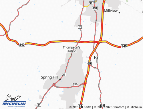 Mapa MICHELIN Thompson's Station - ViaMichelin
