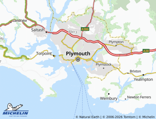 MICHELIN Plymouth map - ViaMichelin
