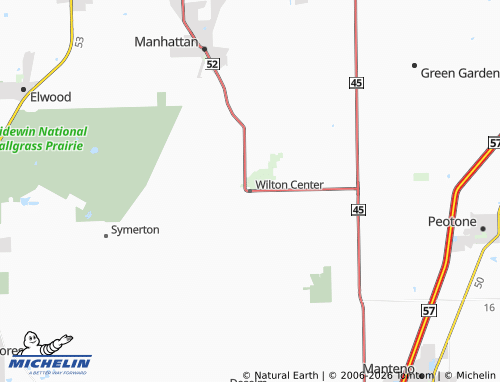 Mappa MICHELIN Wilton Center - ViaMichelin