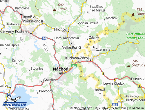 MICHELIN Malé Poříčí map - ViaMichelin