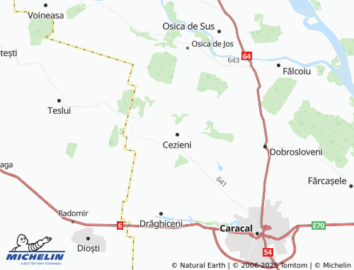 MICHELIN-Landkarte Cezieni - ViaMichelin