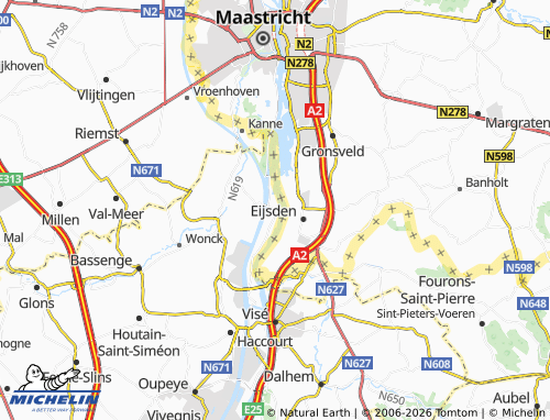 Kaart MICHELIN Lanaye - ViaMichelin