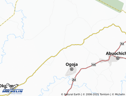 MICHELIN Okuku map - ViaMichelin