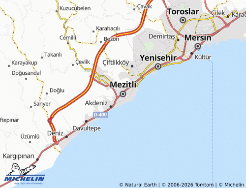MICHELIN Mezitli map - ViaMichelin