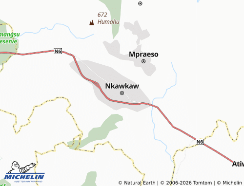 Mapa MICHELIN Nkawkaw - ViaMichelin