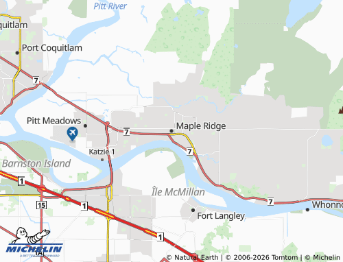 Kaart MICHELIN Maple Ridge - ViaMichelin